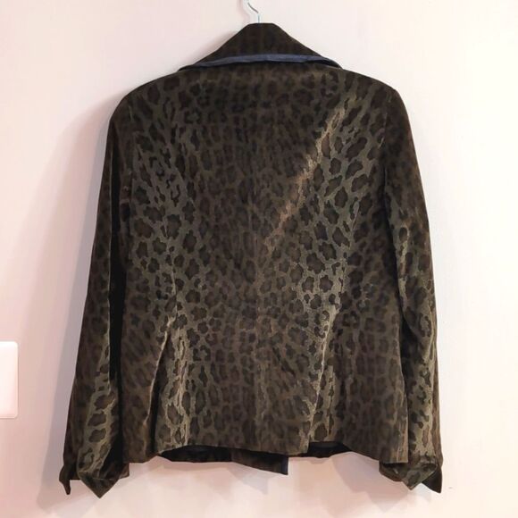 Nina McLemore Animal Print Velvet Jacket Sz 8 - Picture 2 of 6